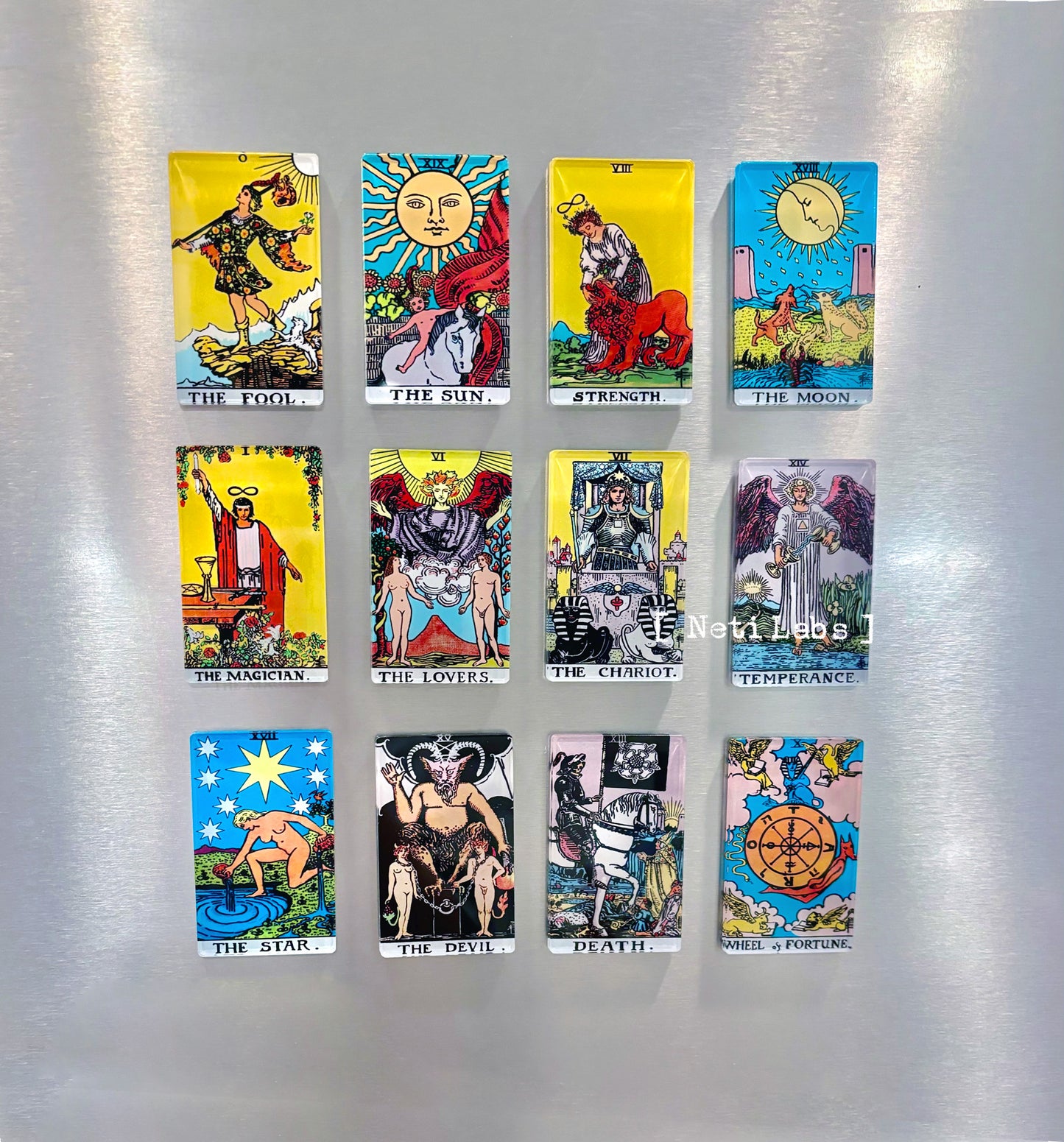 Tarot Card Fridge Magnets, Rider Waite Classic Design Major Arcana, Home Refrigerator Decor, Acrylic Magnetic Witchy Gifts