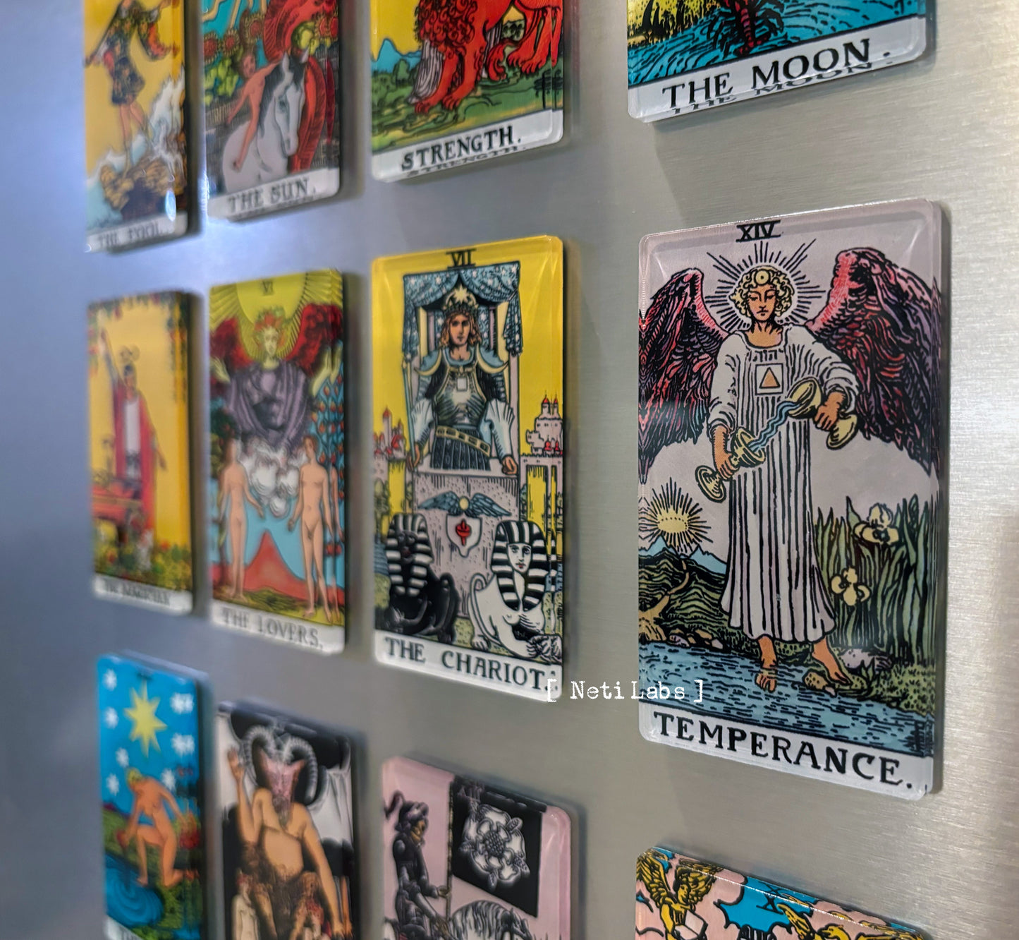 Tarot Card Fridge Magnets, Rider Waite Classic Design Major Arcana, Home Refrigerator Decor, Acrylic Magnetic Witchy Gifts