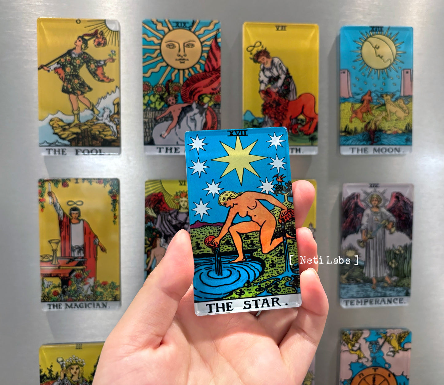 Tarot Card Fridge Magnets, Rider Waite Classic Design Major Arcana, Home Refrigerator Decor, Acrylic Magnetic Witchy Gifts