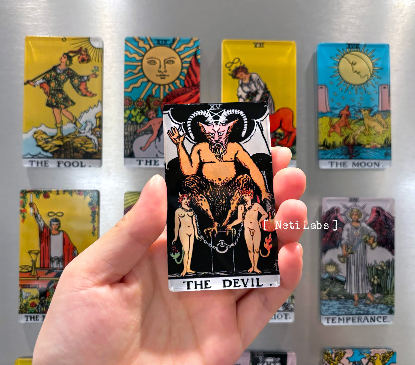 Tarot Card Fridge Magnets, Rider Waite Classic Design Major Arcana, Home Refrigerator Decor, Acrylic Magnetic Witchy Gifts